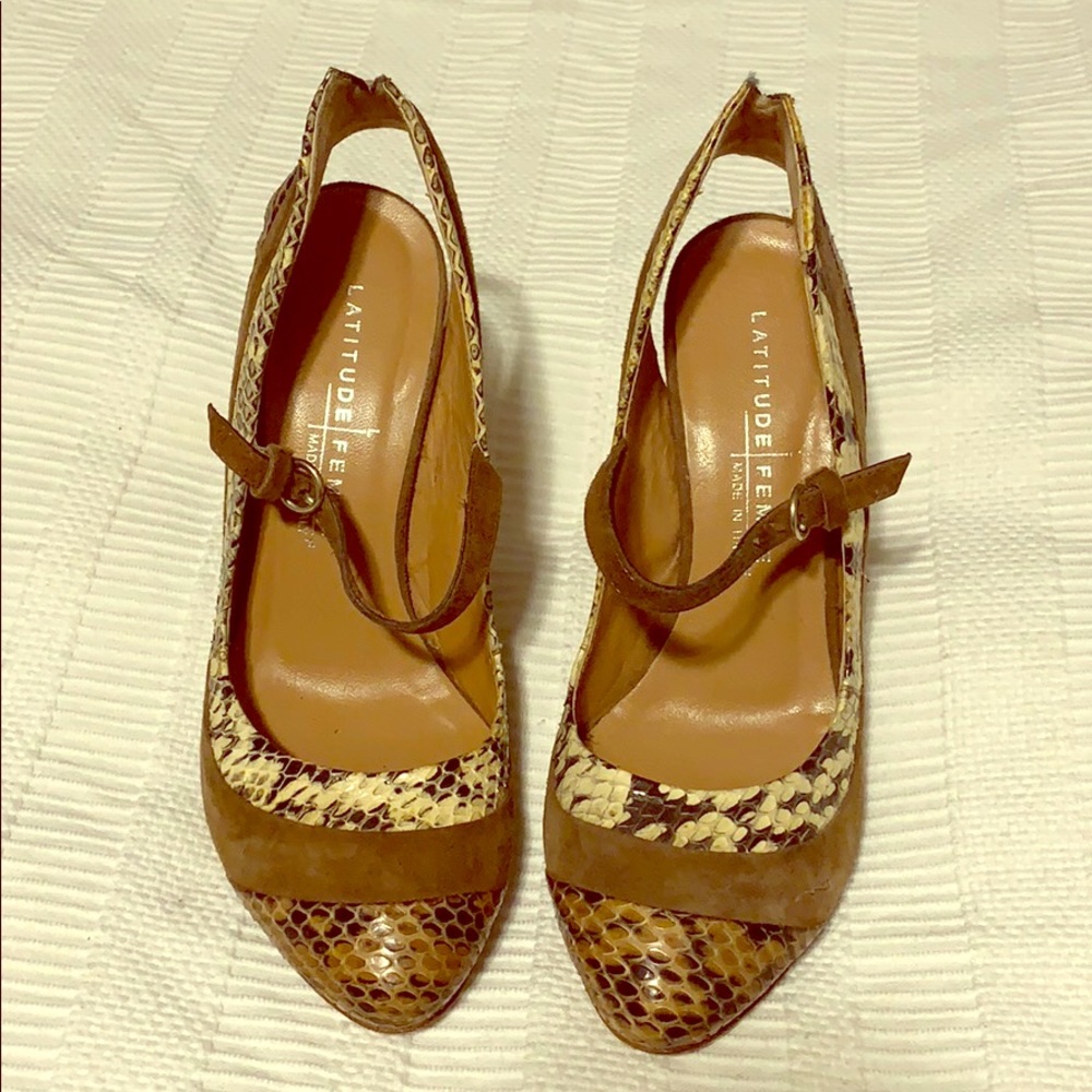 Snake skin Vero Cuoio shoes size 36 1/2